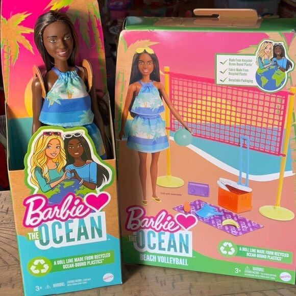 HOST PICK!!! 7/13 New hard to find Barbie Ocean 🌊 Series. Beach sets 2 Dolls - Picture 11 of 12